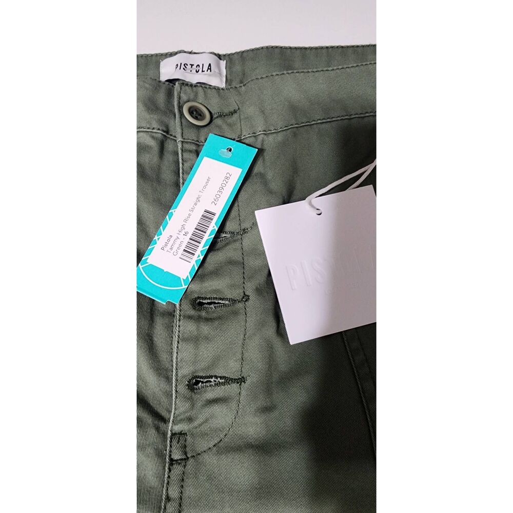 Pistola Womens Pants Green Size 16 (large /Xl). Tammy High Rise Trouser Colonel